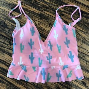 Kortni Jeane XS Pink Cactus Swim top